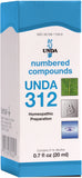 UNDA 312 dans sa bouteille; soutien potentiel au drainage physiologique.