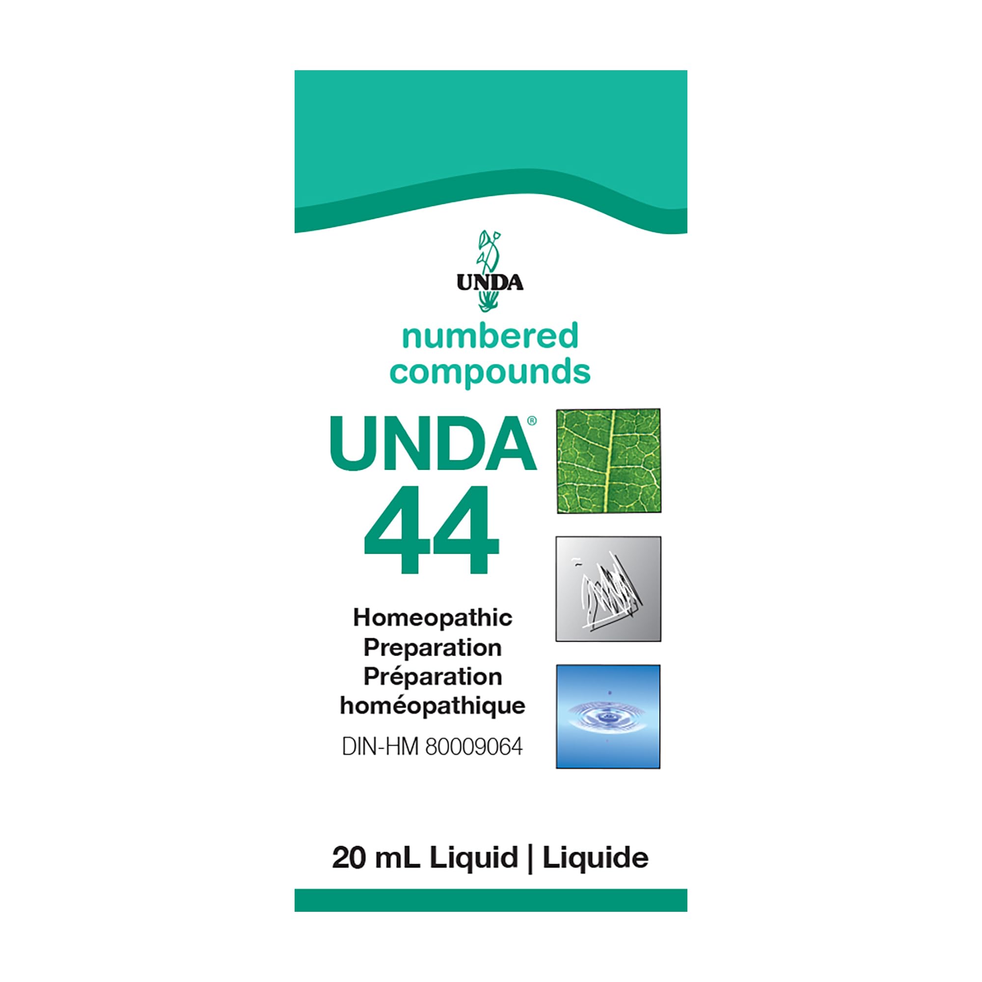 UNDA 44 Composés Numérotés — bouteille pratique pour dosage précis et rapide.