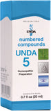 UNDA 5 Numérotés, bouteille compte-gouttes prête à usage quotidien pour soutenir drainage physiologique.