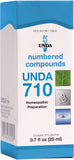 Flacon UNDA 710 Numérotés Composés, utilisation douce et polyvalente pour votre routine.