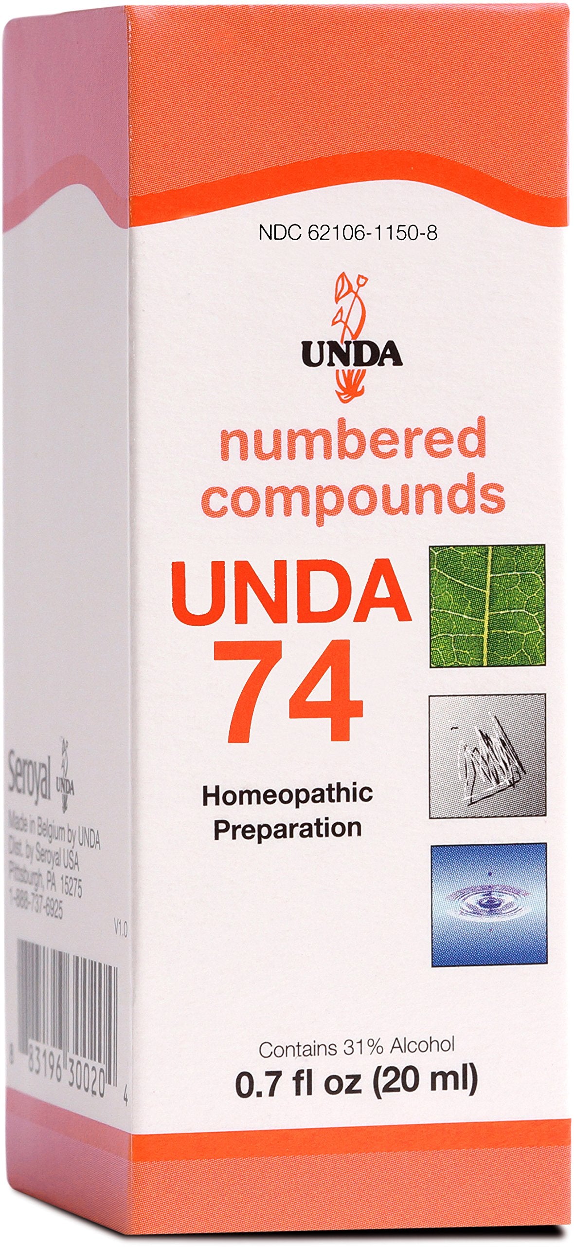 UNDA 74 numéro - bouteille pratique, soutien potentiel du drainage physiologique au quotidien.