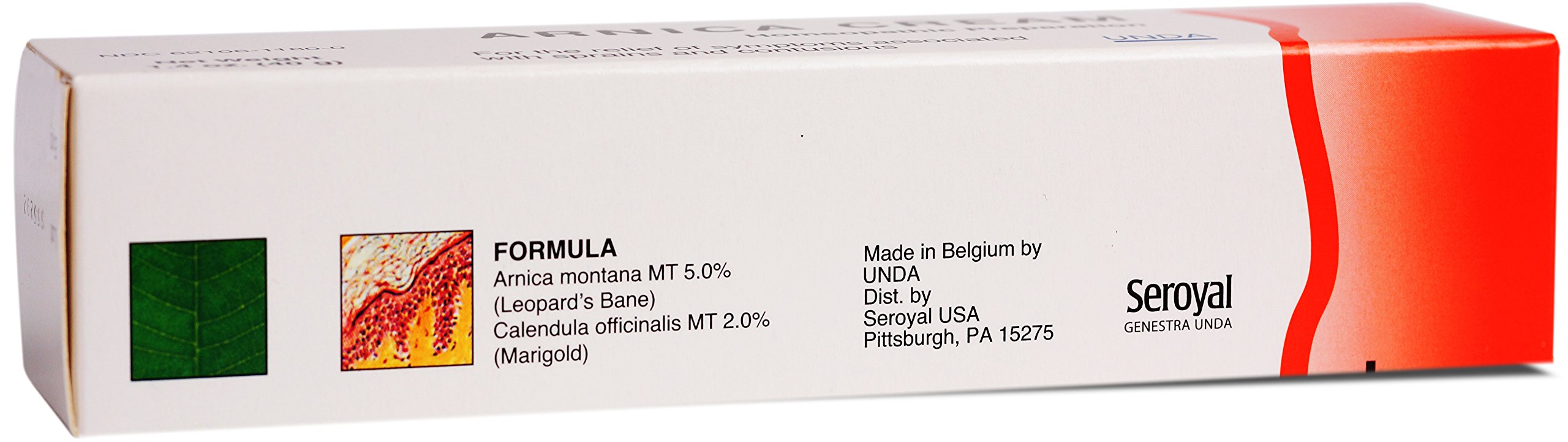 Application douce sur la peau, Crème Arnica UNDA absorption rapide