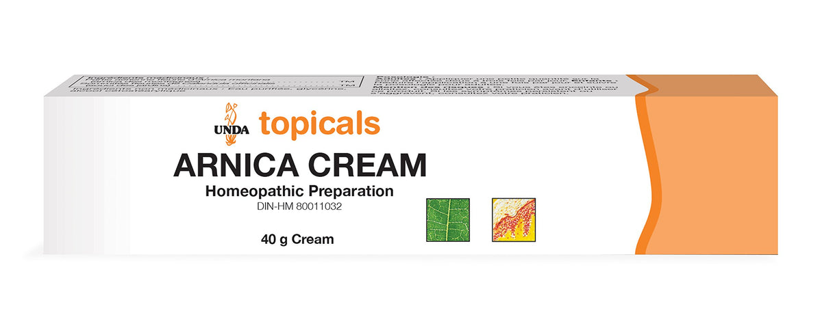 Crème Arnica UNDA dans son emballage, soin naturel prêt à l’emploi