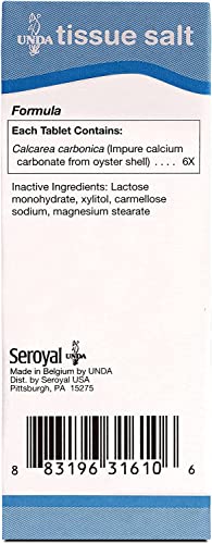 UNDA Calcarea Carbonica 6X, tablettes dans l’emballage, routine quotidienne envisageable.
