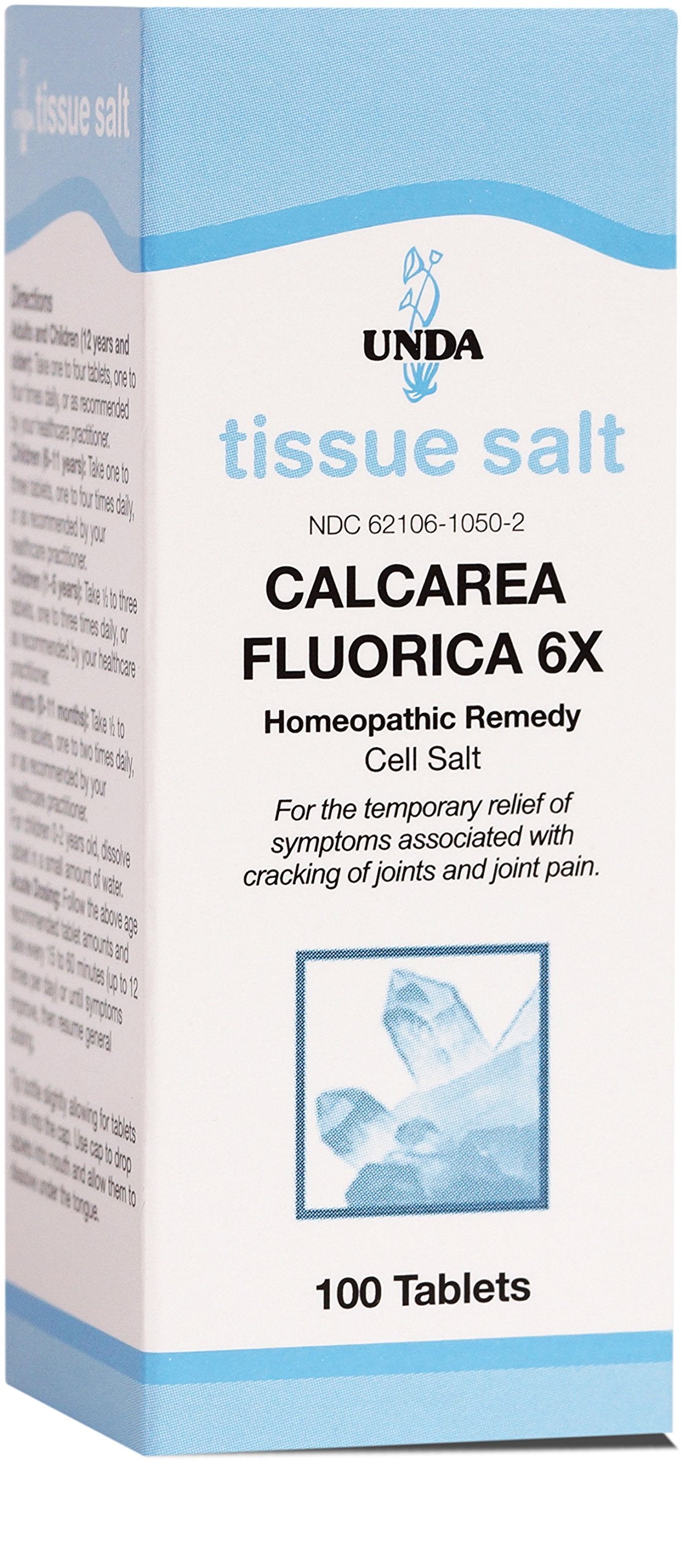 UNDA Calcarea Fluorica 6X, bouteille: soutien potentiel des articulations au quotidien.