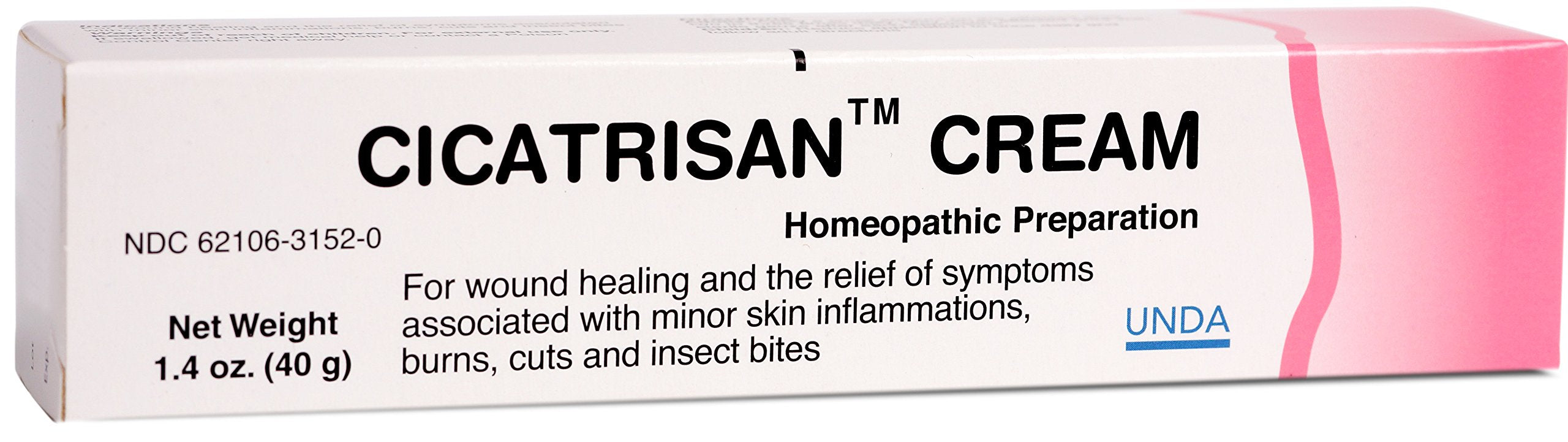 UNDA Cicatrisan Crème – bouteille visible, application locale pour irritations cutanées mineures.
