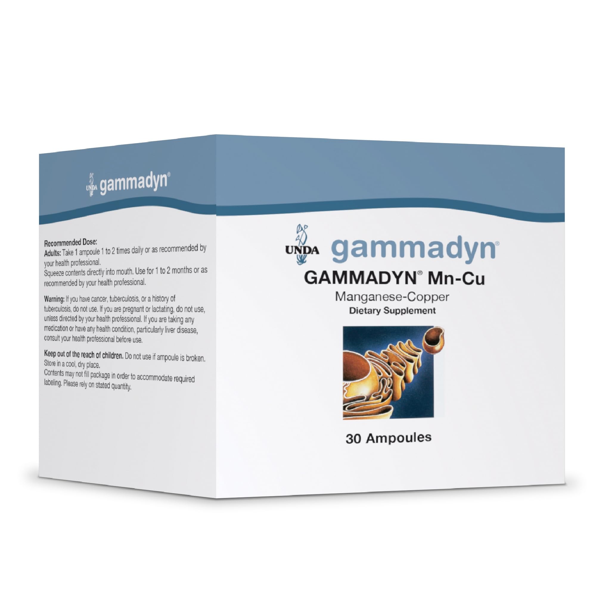 UNDA Gammadyn Mn-Cu ampoules faciles à prendre et biodisponibles.