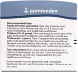 UNDA GAMMADYN Mn, dose par ampoule, simplicité d administration.