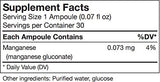 UNDA GAMMADYN Mn, ingrédients purs et biodynamiques pour une formulation respectueuse.