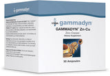 UNDA Gammadyn Zn-Cu flacon lumineux, oligo-éléments biodisponibles pour une administration pratique.