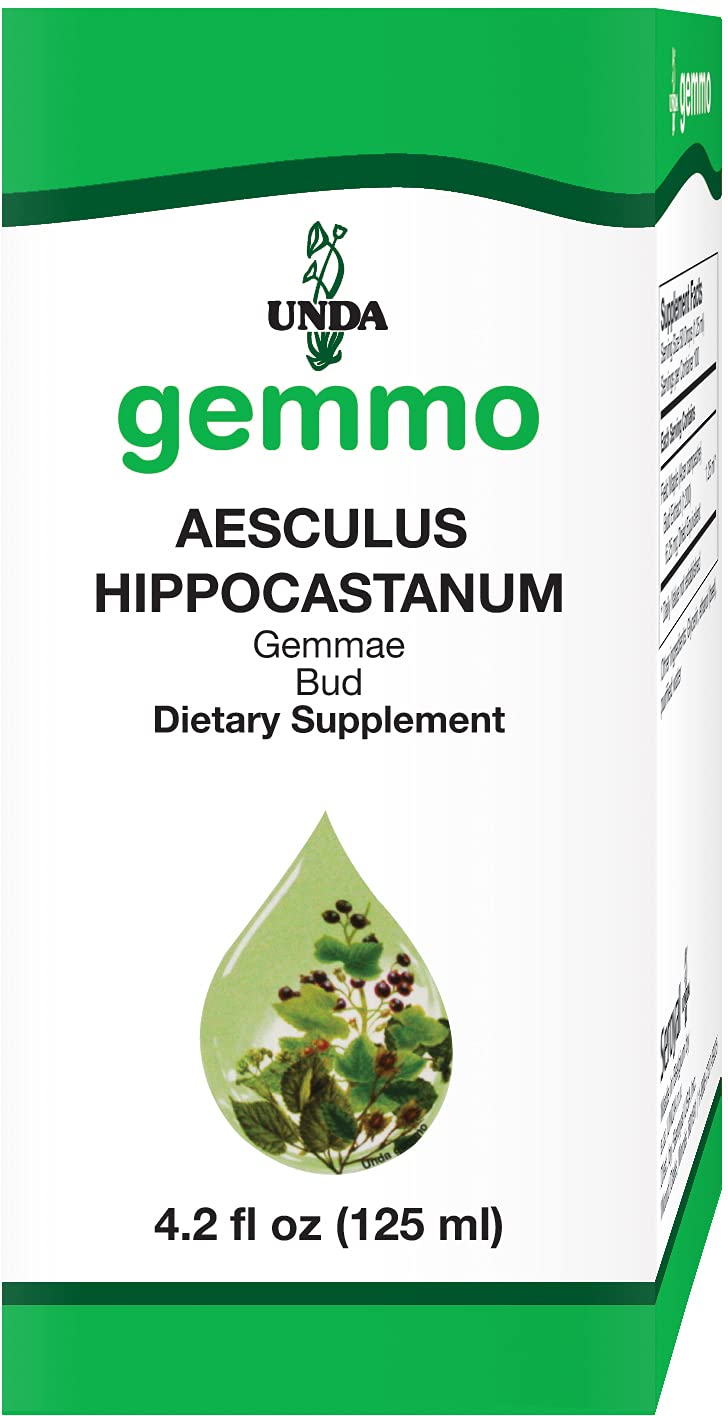 UNDA Gemmo Therapy Aescules Hippocastanum – bourgeons visibles, soutien potentiel au drainage tissulaire.