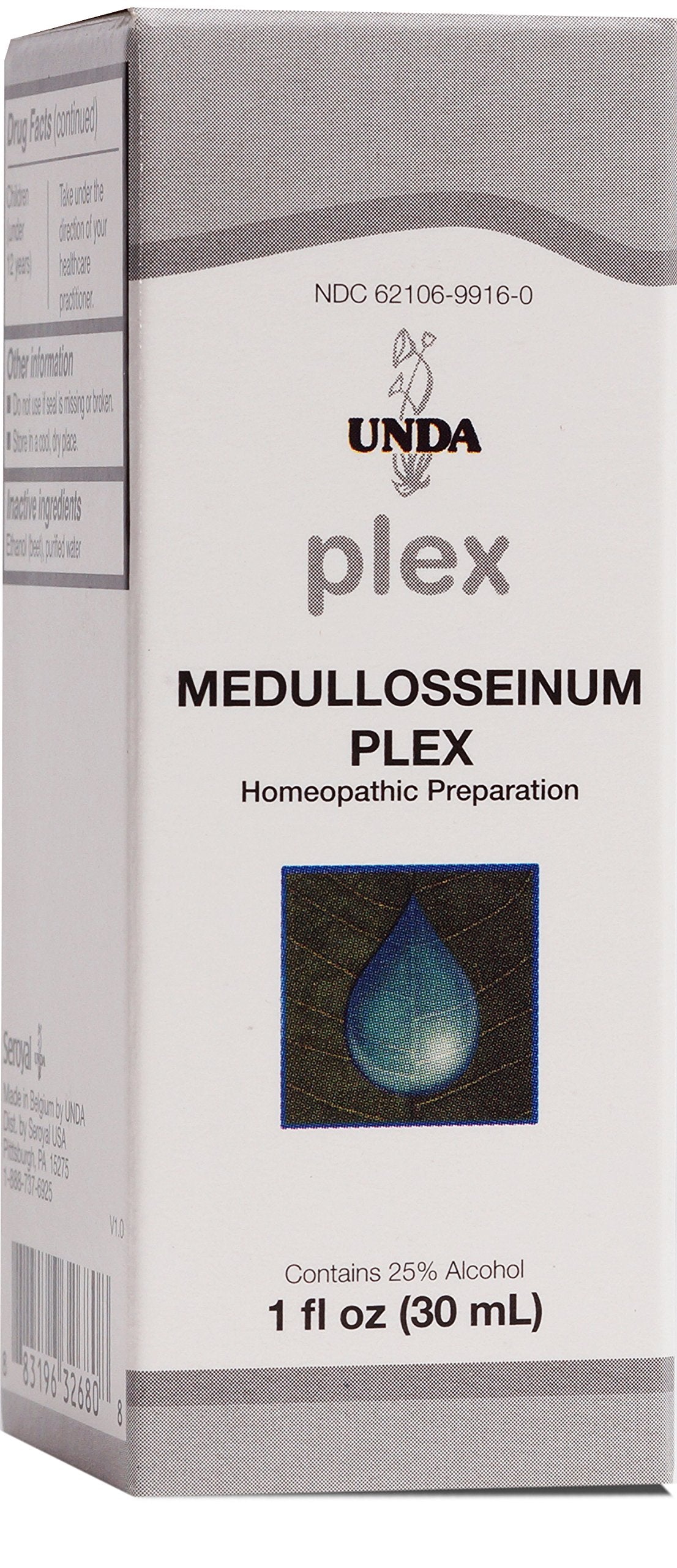 UNDA Medulosseinum Plex, flacon pratique pour un soutien potentiel à la santé osseuse.