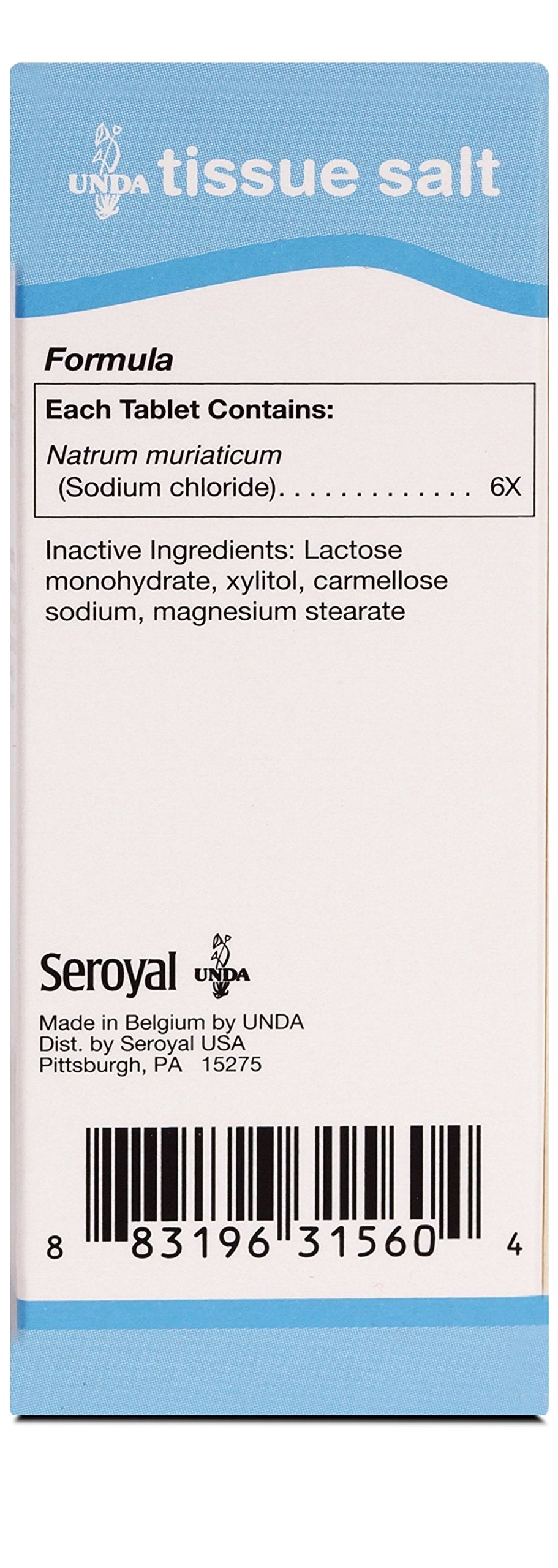 UNDA Natrium Muriaticum 6X – Boîte cachets, pratique pour usage quotidien.