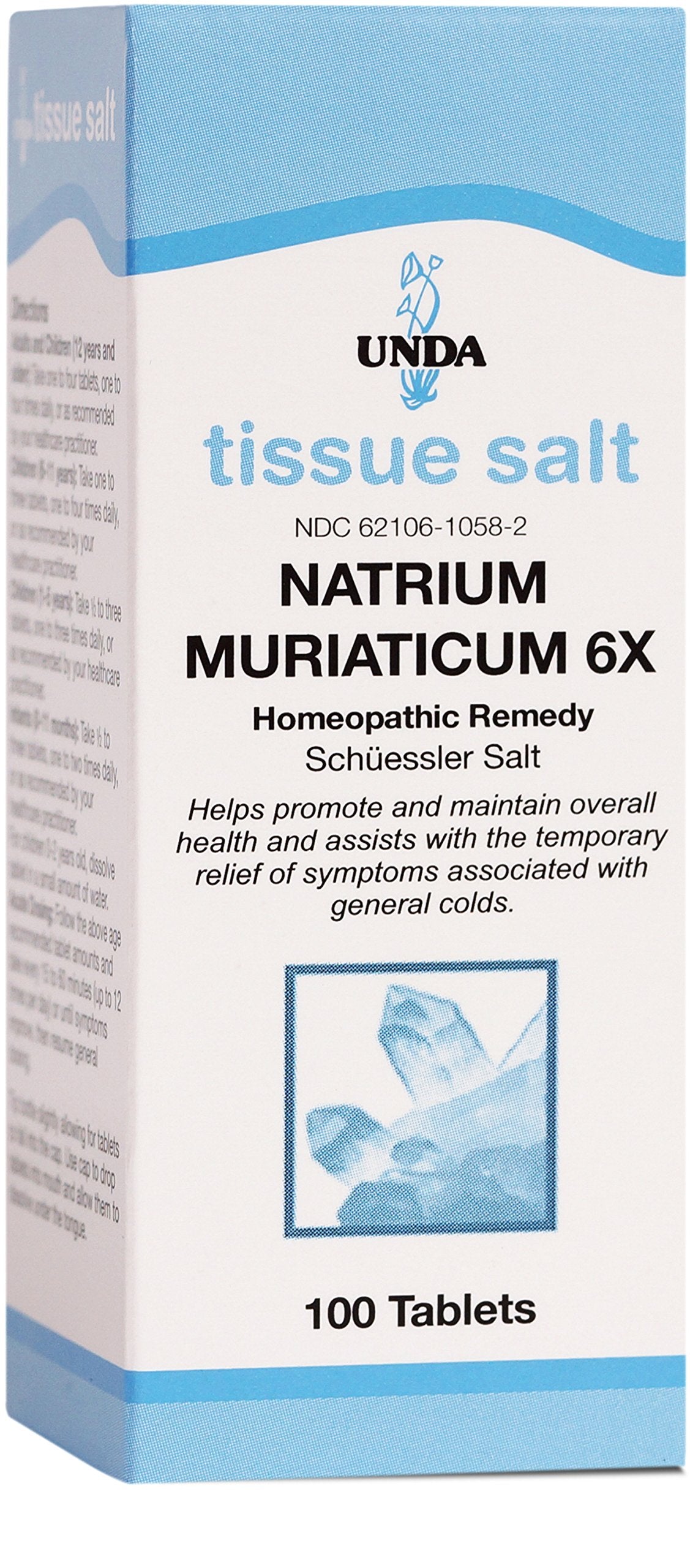 UNDA Natrium Muriaticum 6X – Bouteille cachets, soutien potentiel à l'équilibre hydrique.