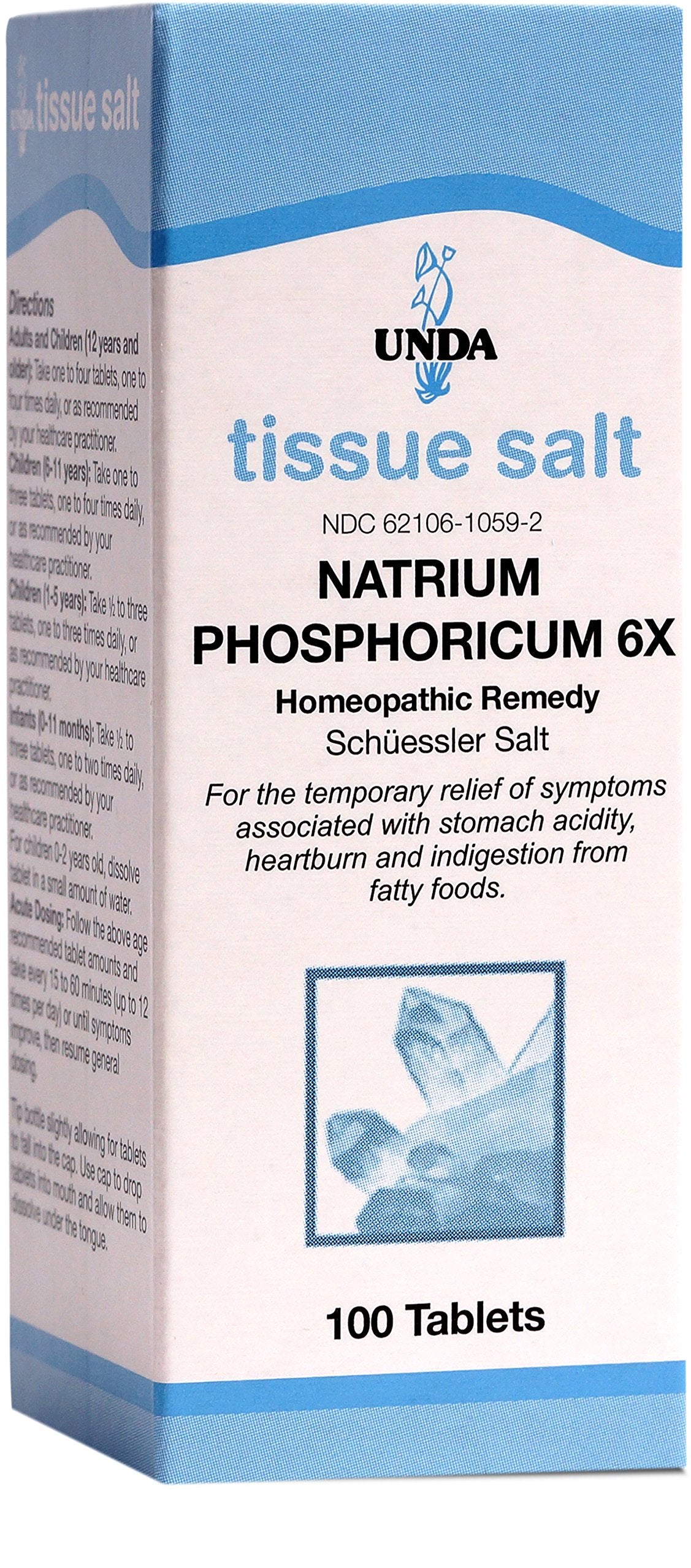 UNDA Natrium Phosphoricum 6X, flacon-tablettes, aide possible après un repas