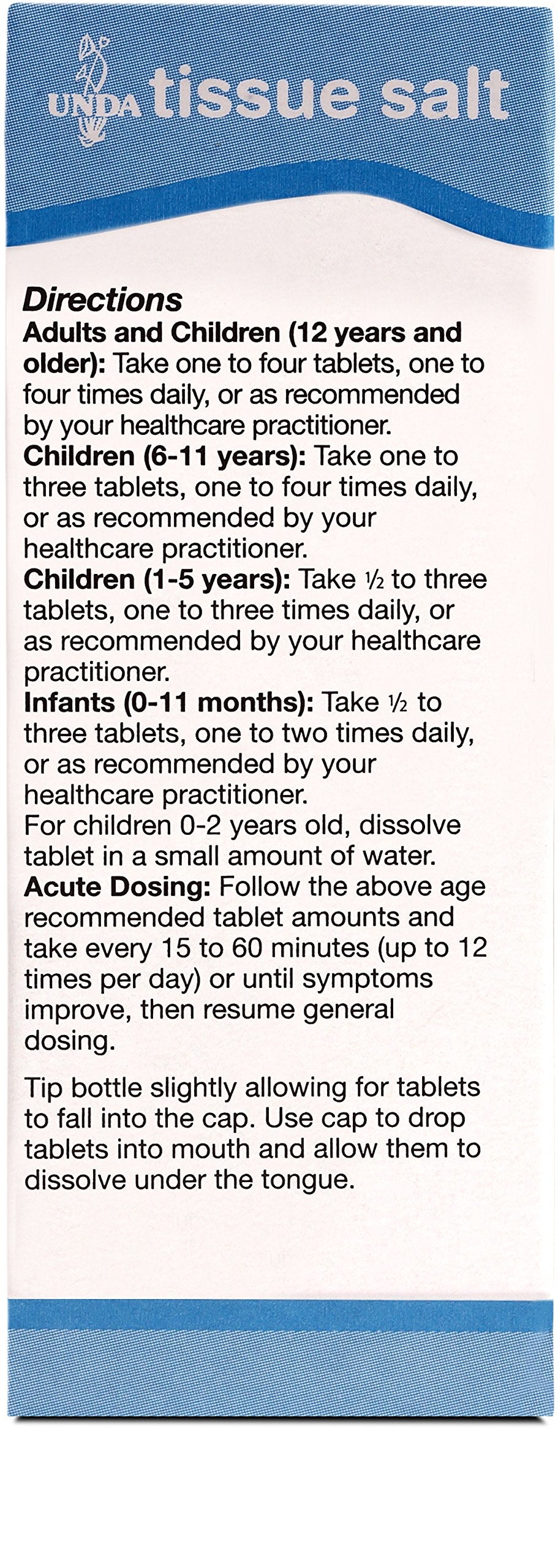 UNDA Natrium Sulfuricum 6X, tablettes faciles à utiliser pour symptômes digestifs.