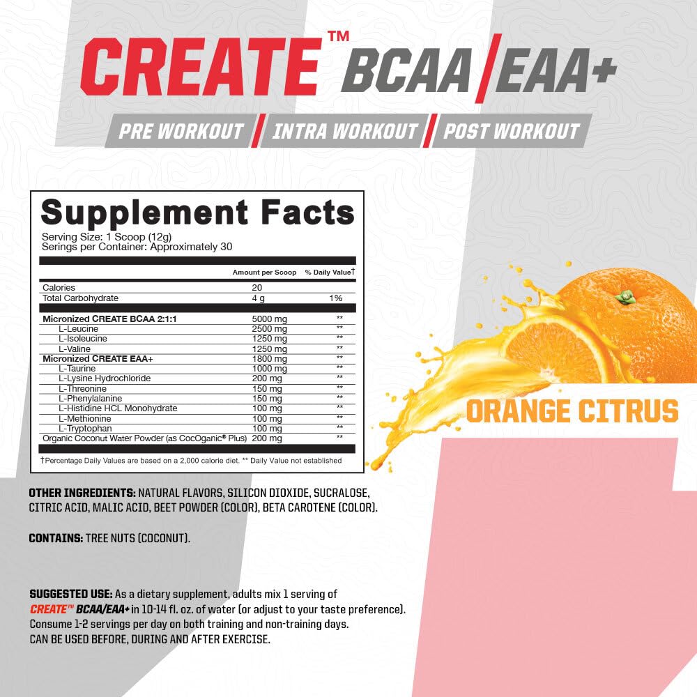 Undefined Nutrition Create BCAA/EAA+ dissolution rapide, idéal pendant l’effort