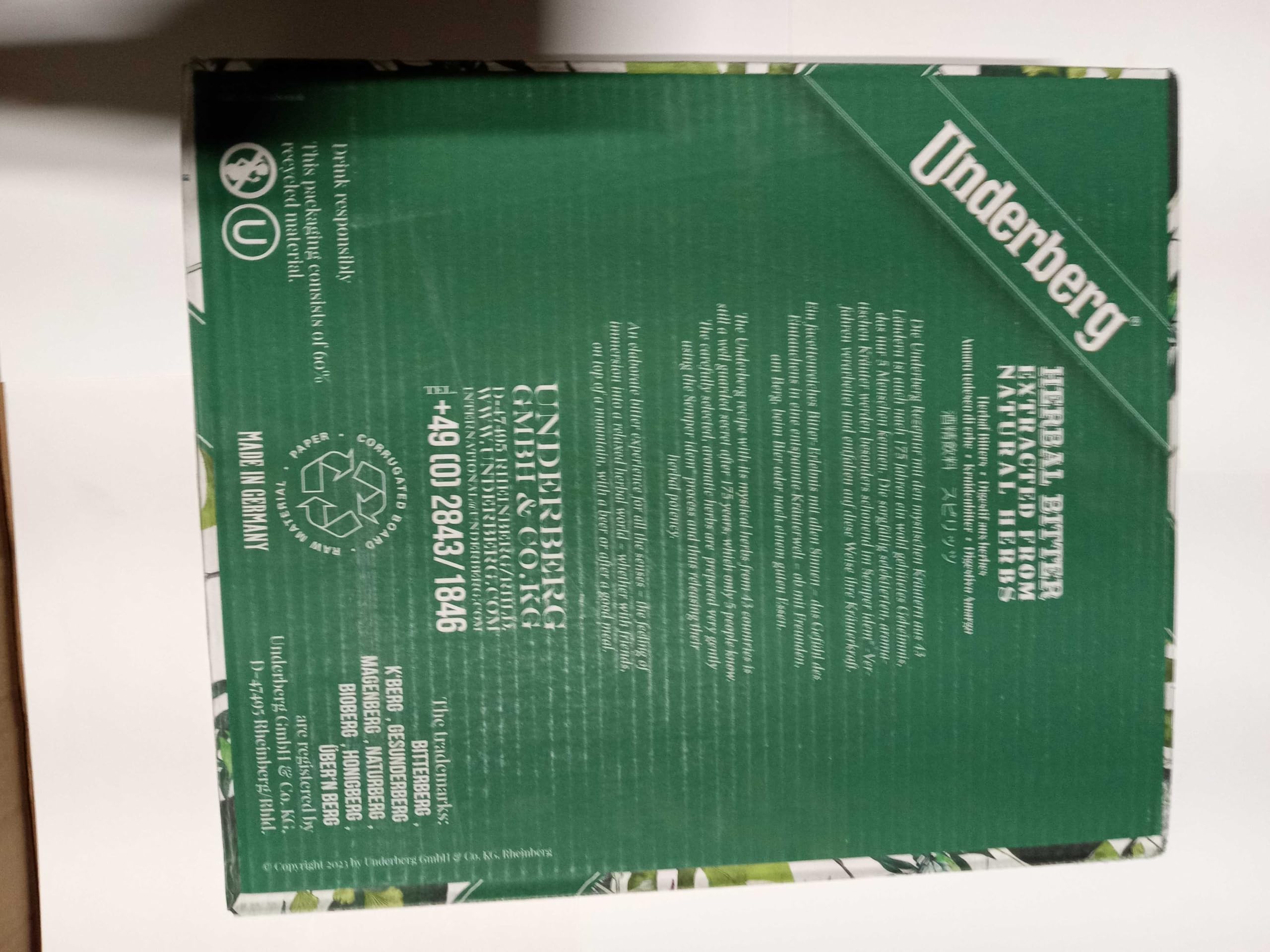 Underberg: ingrédients naturels sans additifs pour une saveur pure