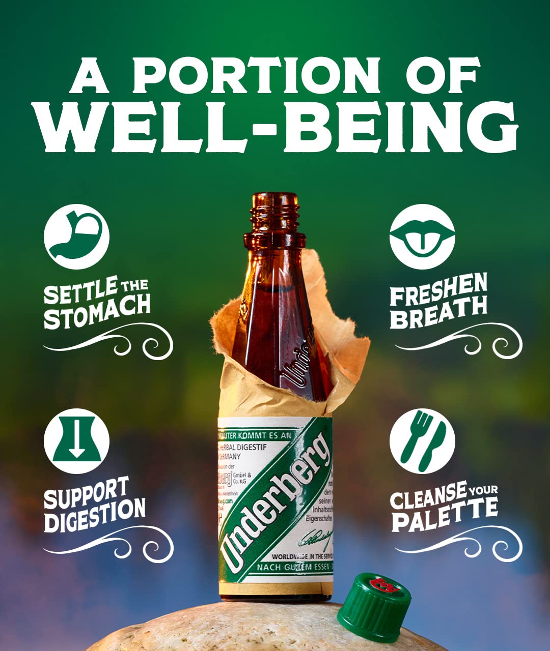 Underberg: usage en déplacement, format pratique