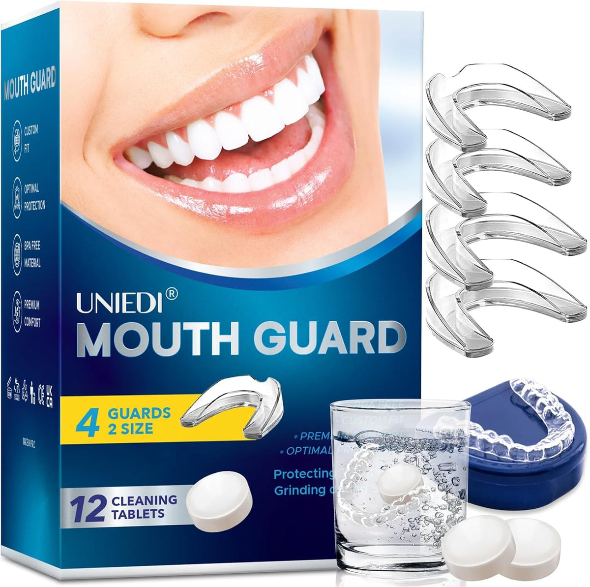 UNIEDI protège-dents-nuit-grincement offre une protection nocturne contre le grincement