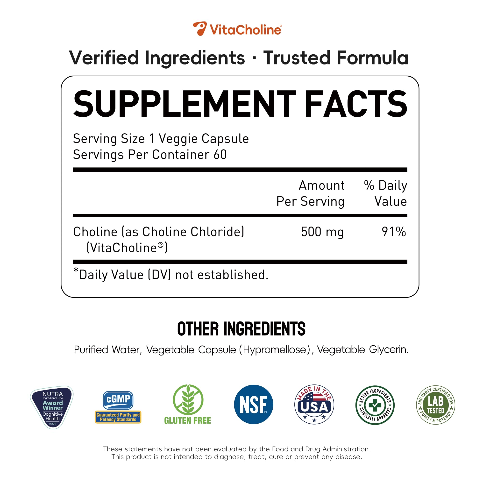 UniHealth Choline, capsules liquides vegan, absorption efficace et confort digestif