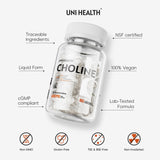 UniHealth Choline fabriqué aux États‑Unis, certifié et sûr
