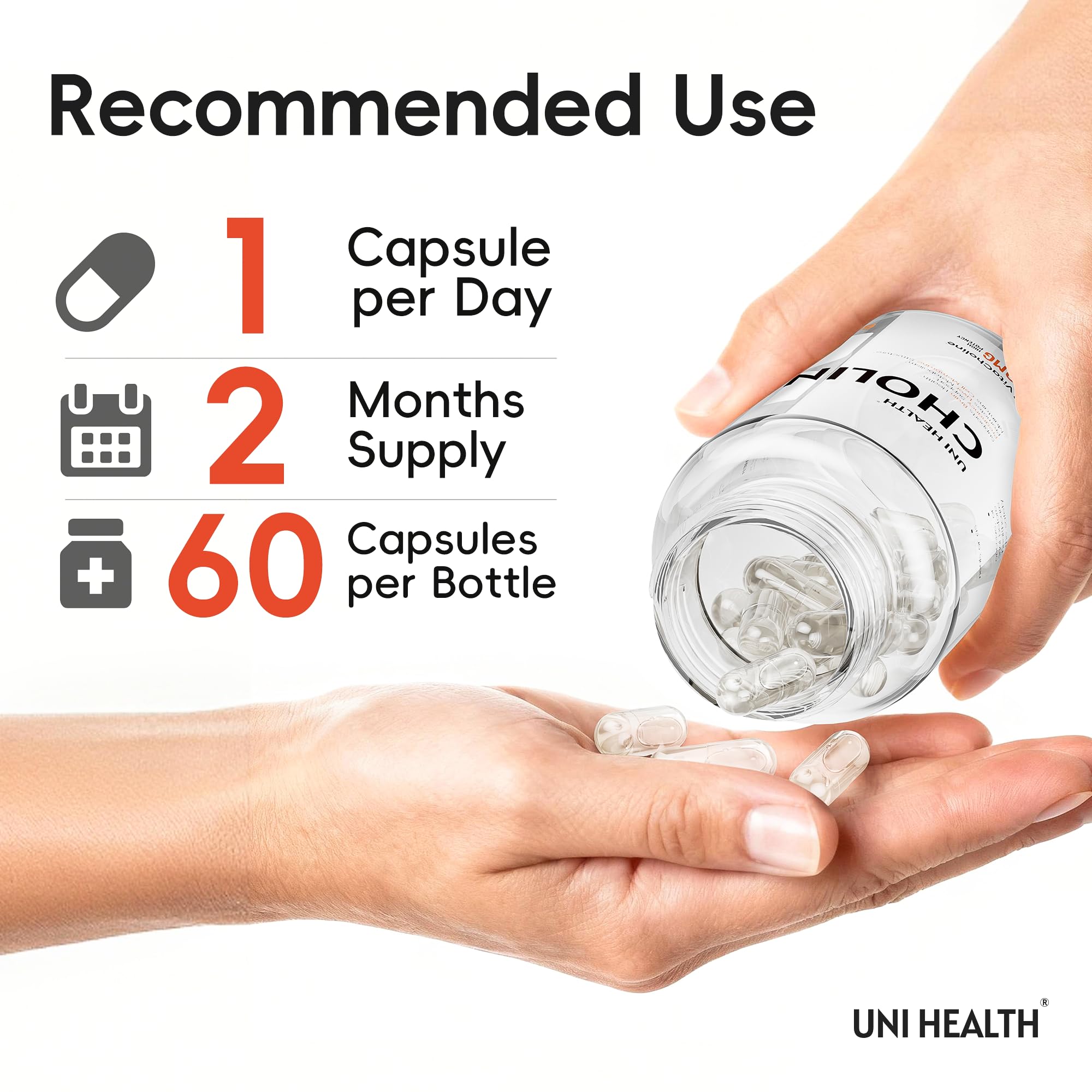 UniHealth Choline sans OGM, sans gluten et végan
