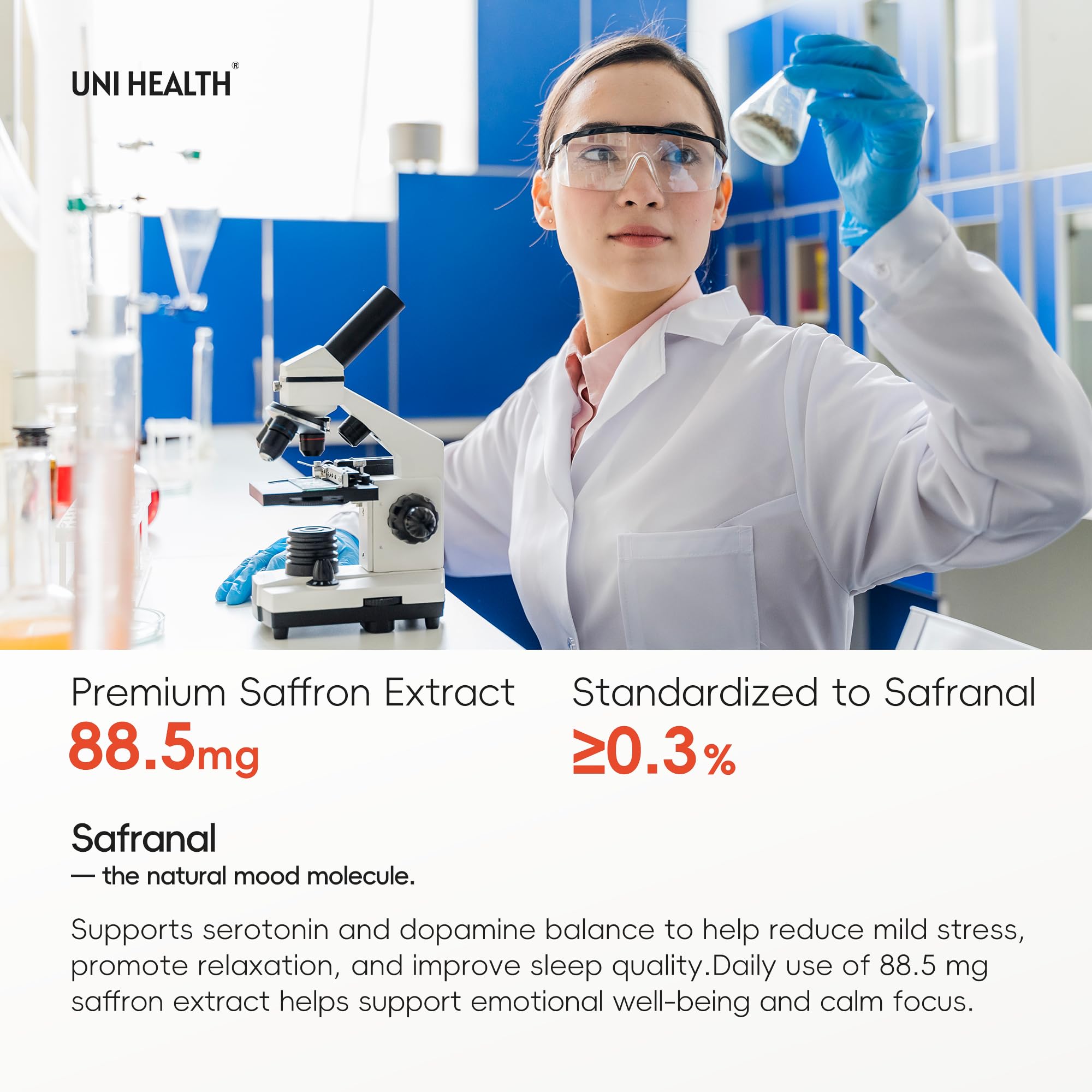 Unihealth Mucuna Pruriens – extrait, aide potentielle à l'attention et à la mémoire.