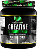 Emballage d'Unike Nutra Creatine Monohydrate, pratique et compact.