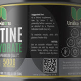 Qualité certifiée kasher et halal d'Unike Nutra Creatine Monohydrate.