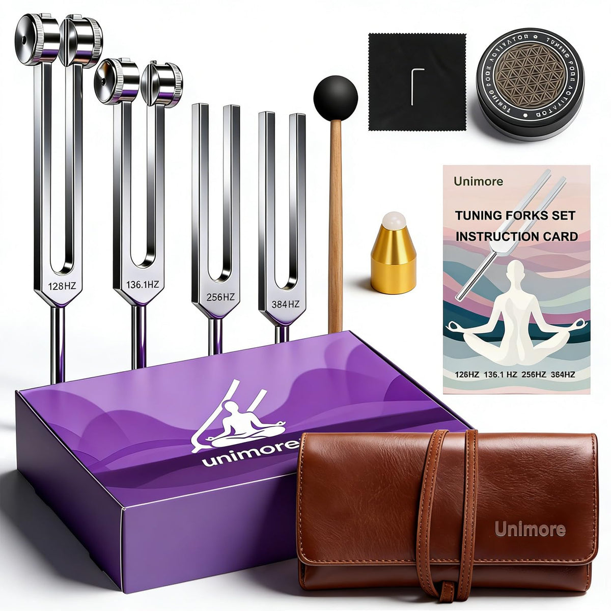 Unimore fourchette 128 Hz Otto pour relaxation ciblée et équilibre.