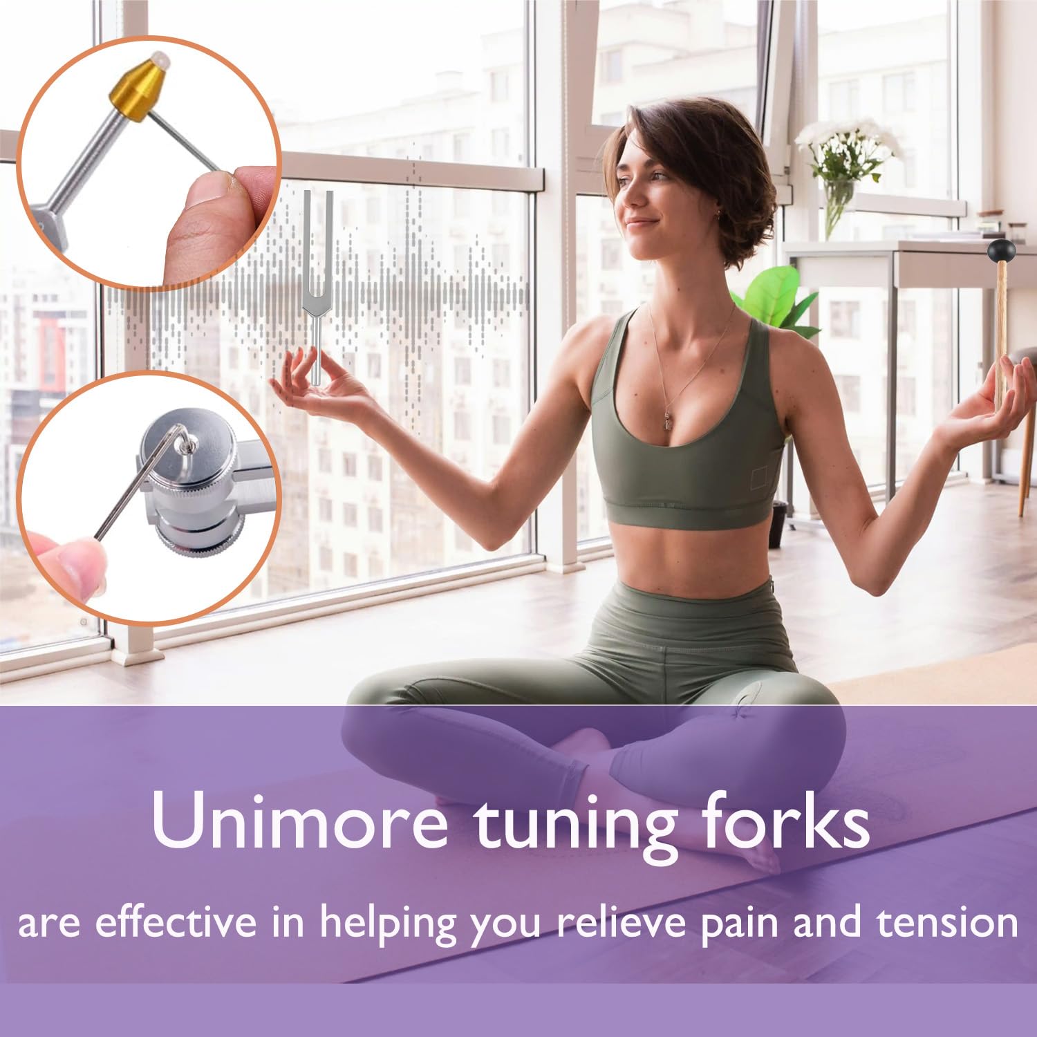 Unimore fourchette 256 Hz Yin pour méditation et harmonie.
