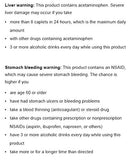 Uni's Excedrin – étiquette et information produit clair