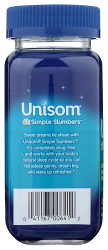 Gommes framboise minuit Unisom, texture agréable et goût plaisant pour la routine nocturne.