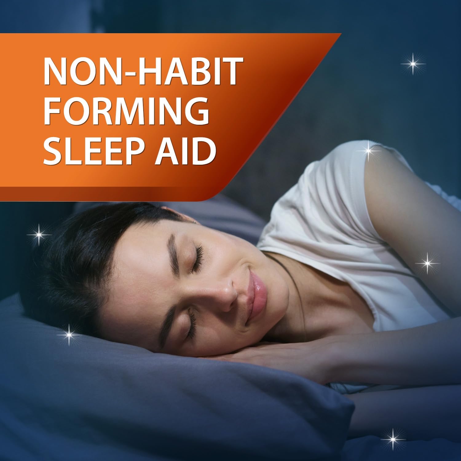 Unisom SleepTabs – étiquette claire montrant les informations d’utilisation.