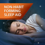Unisom SleepTabs – étiquette claire montrant les informations d’utilisation.