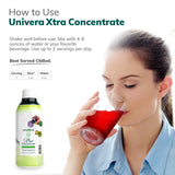 Emballage Univera Xtra Concentrate sur étagère, prêt à réapprovisionner.