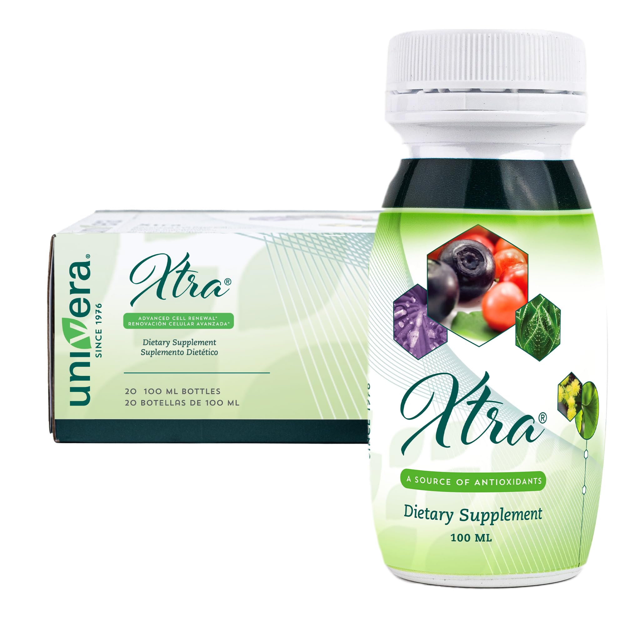 Univera Xtra Minis – bouteille 100 ml prête à l'emploi pour une dose concentrée.
