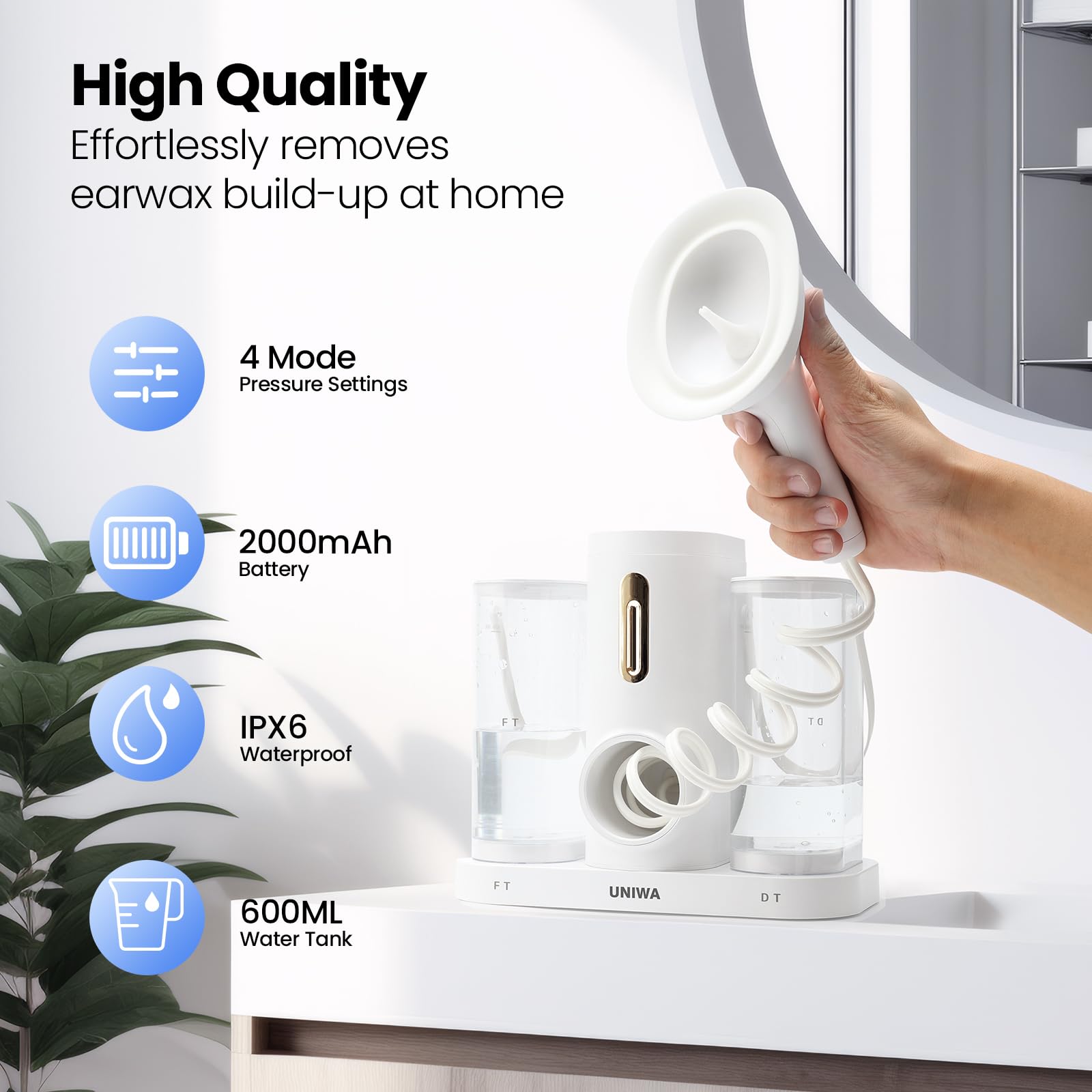 UNIWA embouts remplaçables pour oreilles, démonstration, hygiène personnalisée