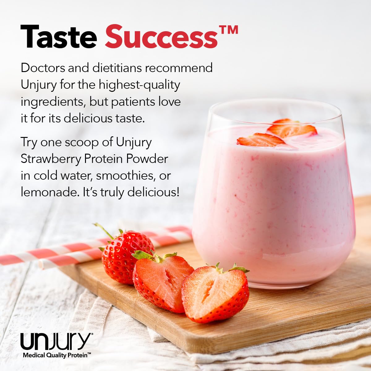 Unjury Poudre Whey Fraise – Lait chaud : parfait pour une boisson réconfortante