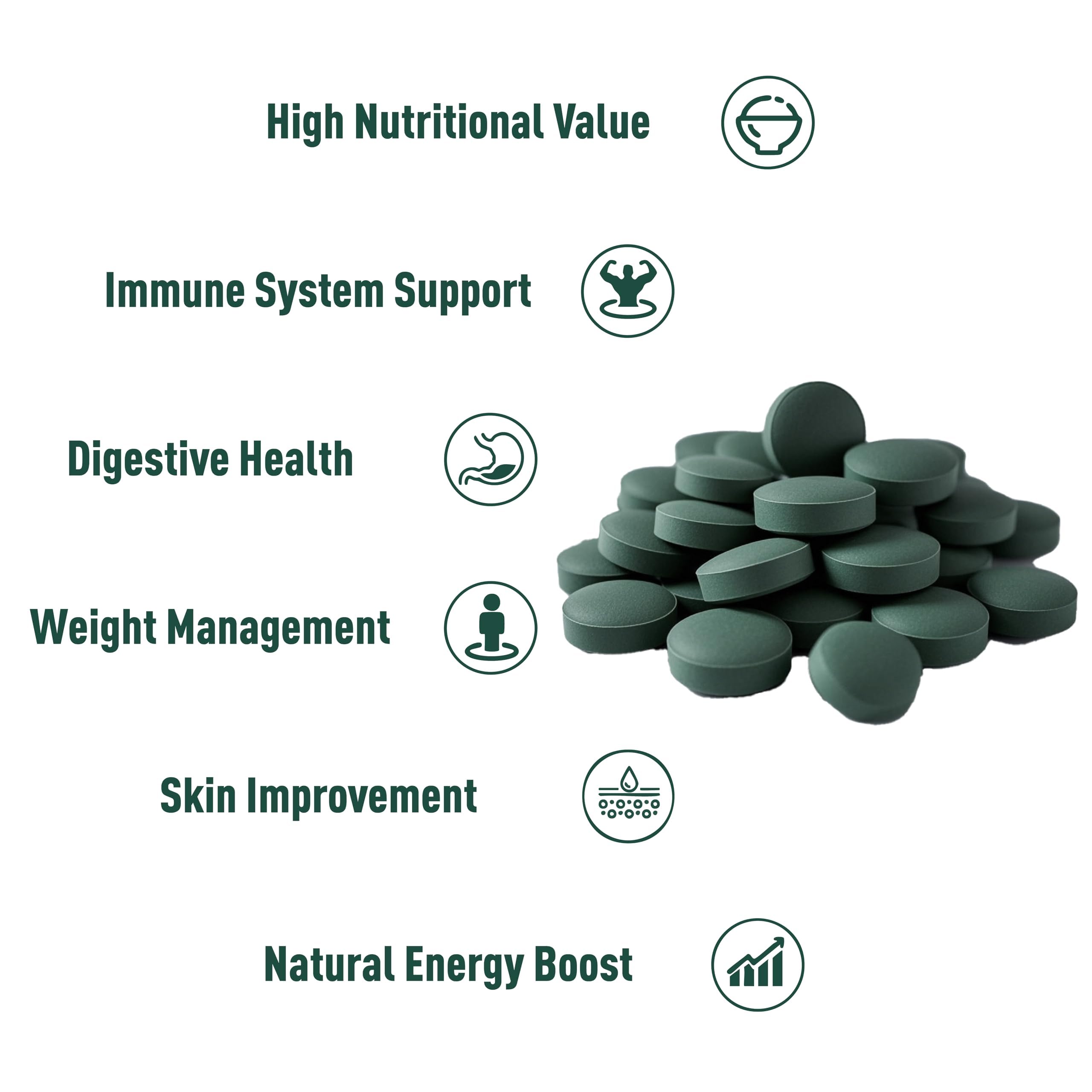 UNLEASH'D ORGANIC Spiruline comprimés, énergie naturelle et protéines végétales