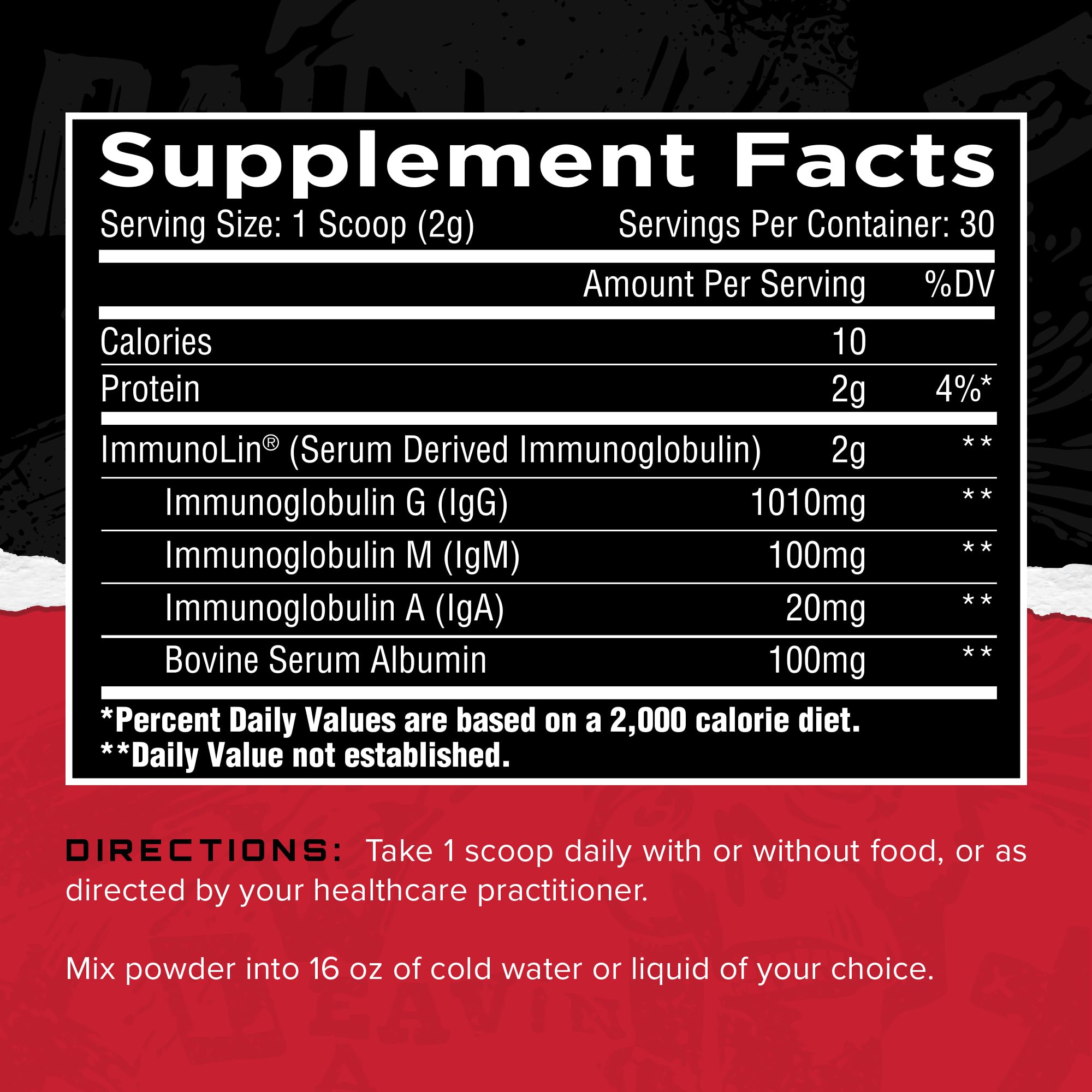 Unmatched Immuno-IGG Colostrum en poudre — flacon et doseuse, pratique pour le quotidien.