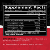 Unmatched Immuno-IGG Colostrum en poudre — flacon et doseuse, pratique pour le quotidien.