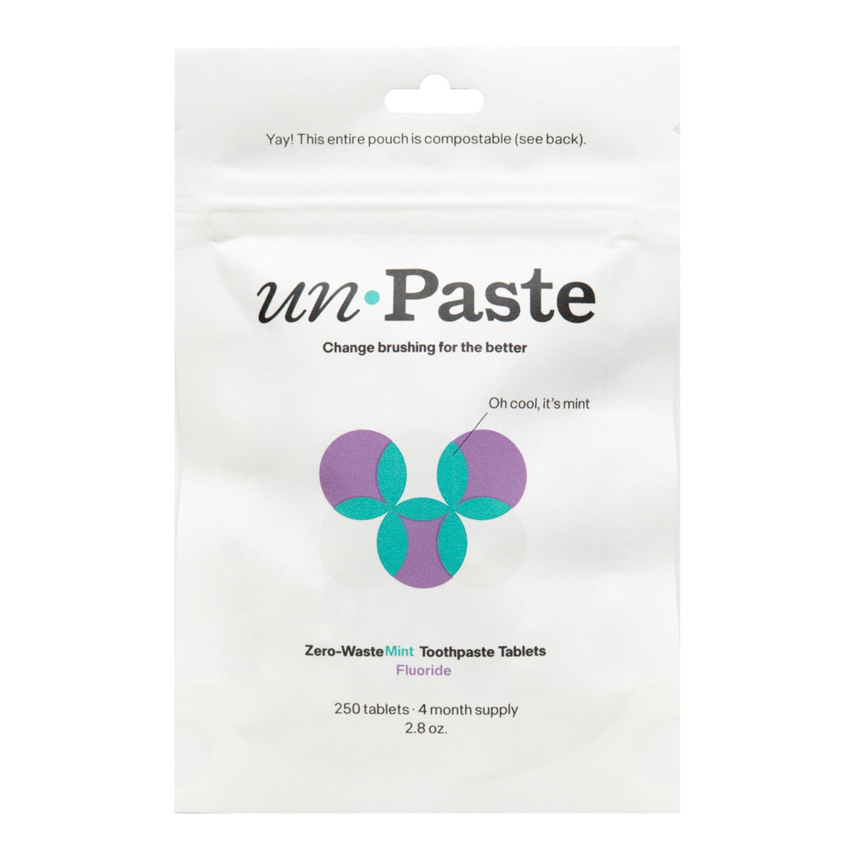 Unpaste tablettes dentifrice nouvelle formule, dissolution fluide pour une bouche fraîche.