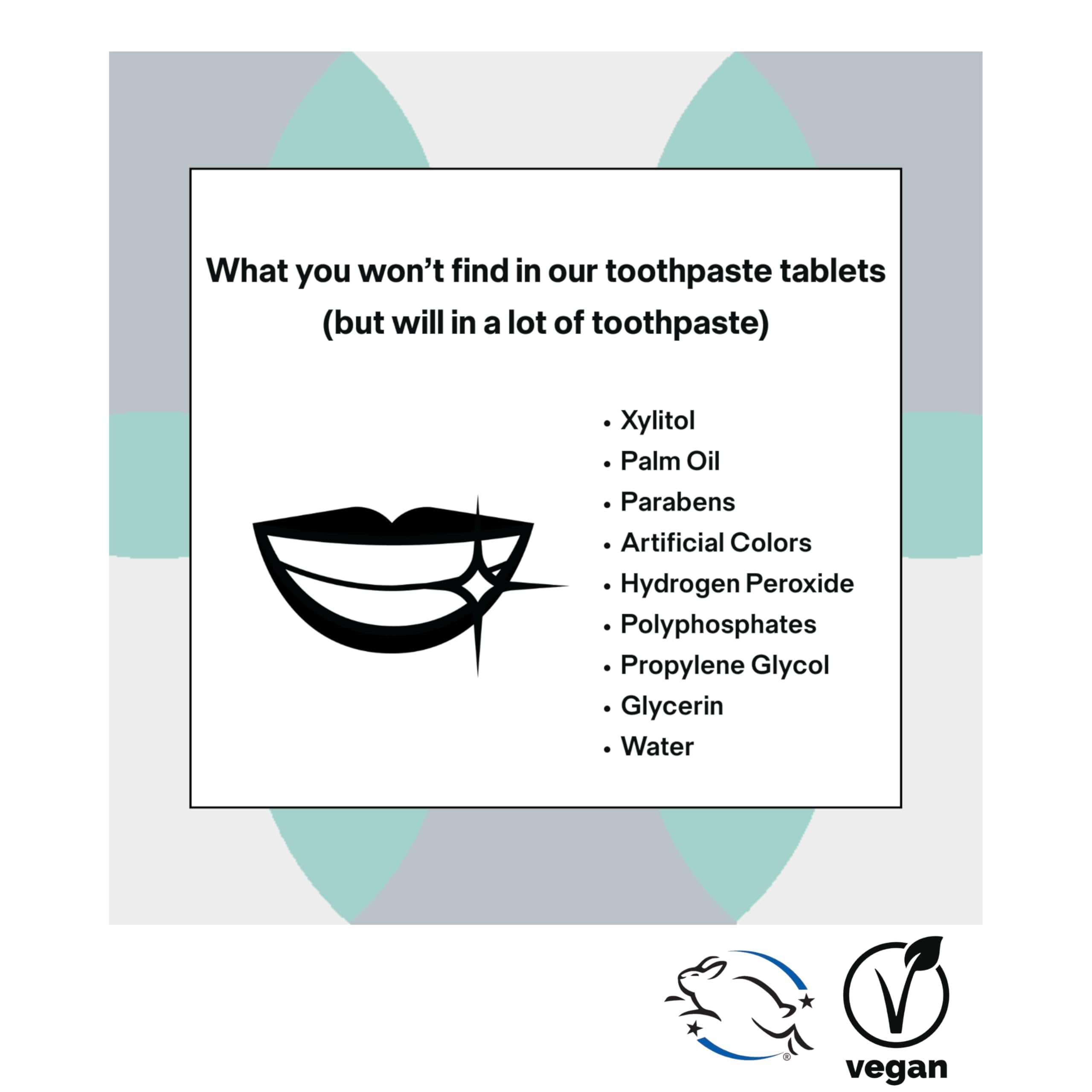 Unpaste tablettes dentifrice emballage plat, rangement élégant sur le comptoir.