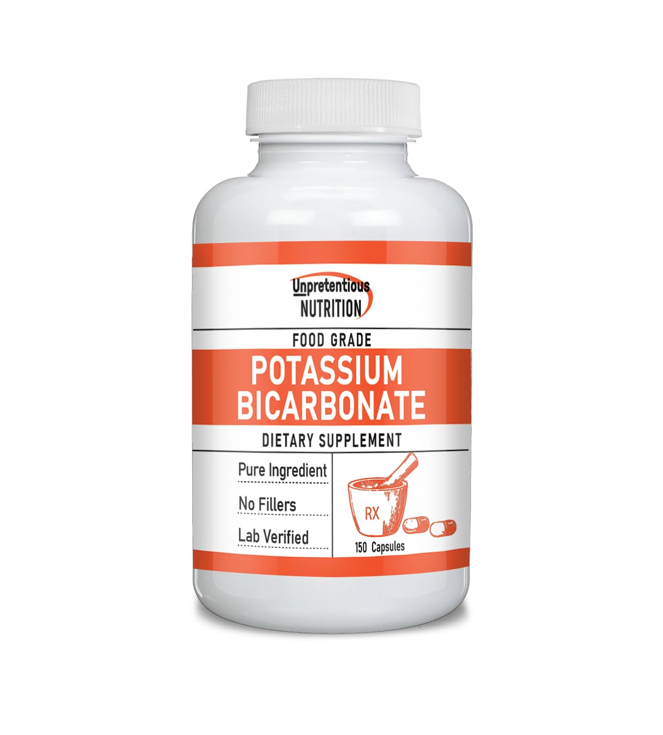 Unpretentious Potassium Bicarbonate capsules sur boîte, source naturelle de potassium