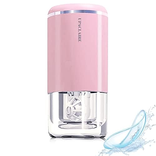 UpaClaire nettoyeur lentilles intelligent rose en action pour un nettoyage en profondeur.