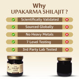 UPAKARMA résine Shilajit – performance sportive et endurance potentielles.