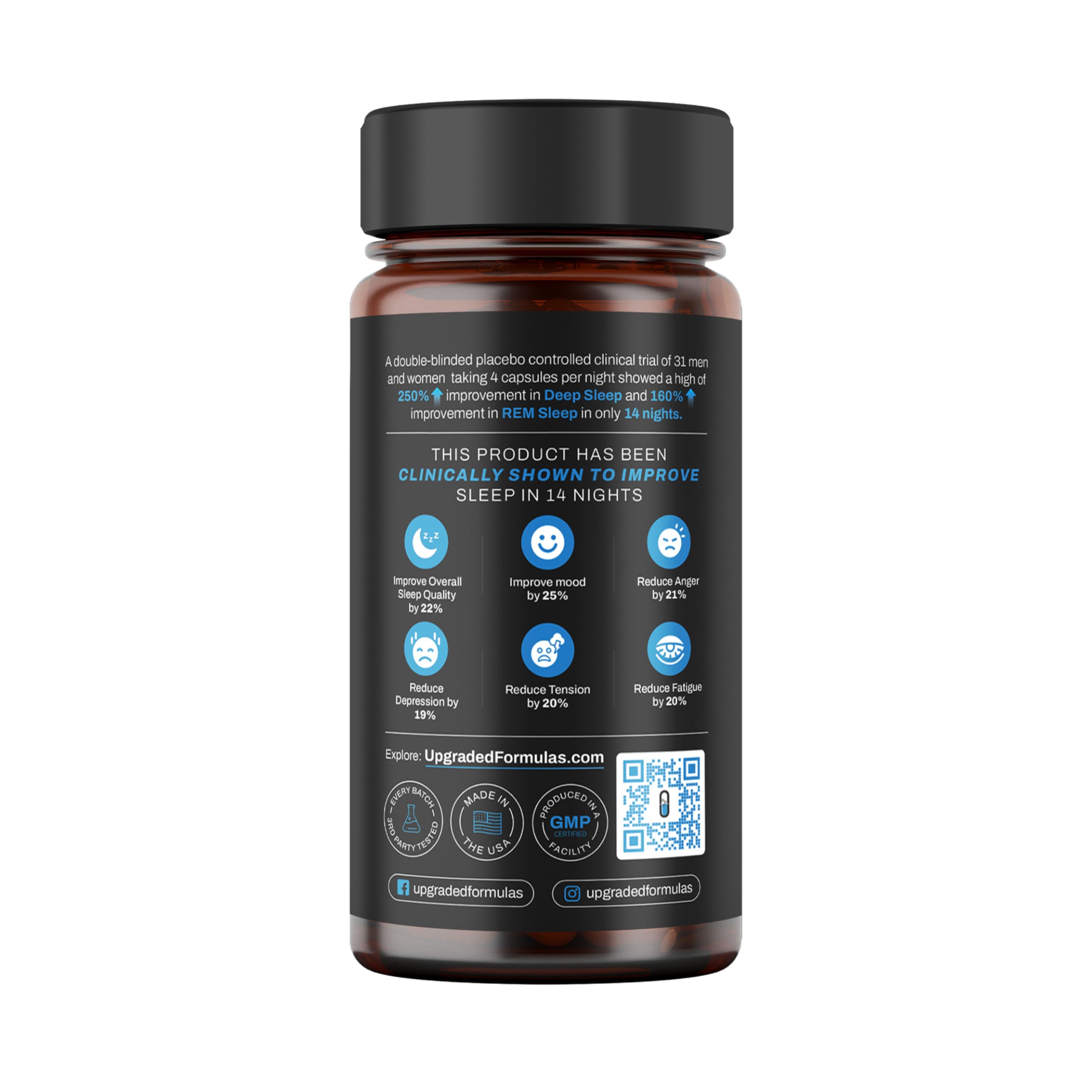 Upgraded Formulas Nano Magnésium Sans Additifs: formulation pure, adaptée vegan et keto.