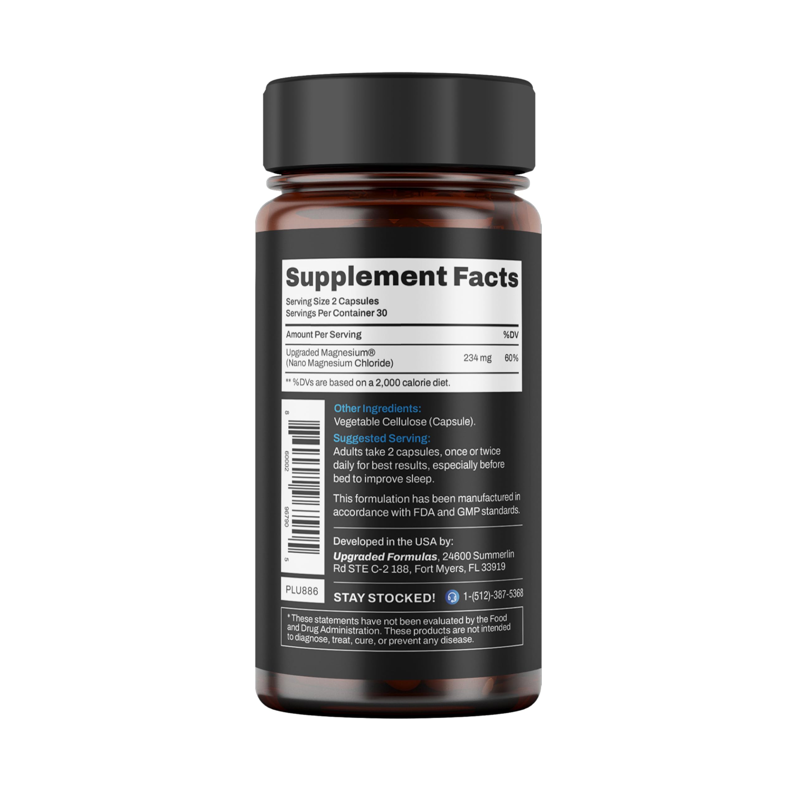 Upgraded Formulas Nano Magnésium Utilisation Quotidienne: rituel nocturne apaisant.